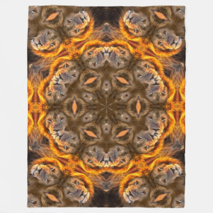 Couverture Polaire Chaman Lion Energy Mandala