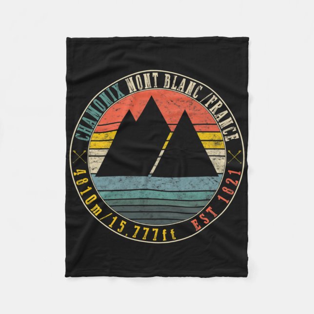 Couverture Polaire Chamonix Valley Mont Blanc France Ski Snowboard (Devant)