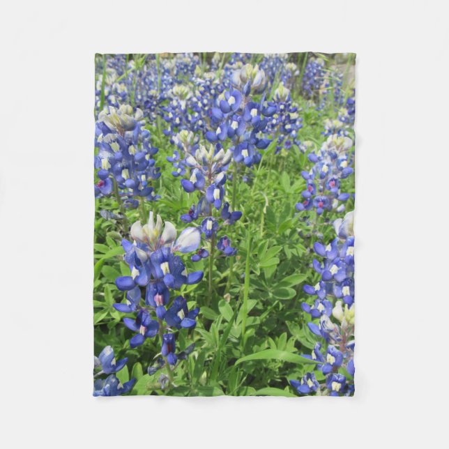 Couverture Polaire Champ de Bluebonnets du Texas (Devant)