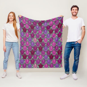Couverture Polaire Champ de tulipe pourpre