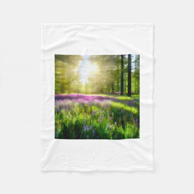 Couverture Polaire Champ Lavender (Devant)