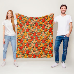 Couverture Polaire Champ Tulipe orange