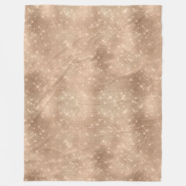Couverture Polaire Champagne Glitzy Glam Sparkle (Devant)