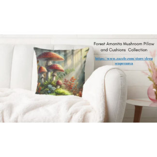 Couverture Polaire Champignons Amanita Magic Forest Paysage Champigno