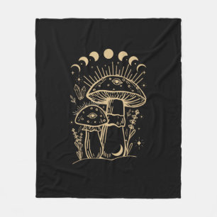 Couverture Polaire Champignons & Cottage Minimalisme  Esthétique Gobl