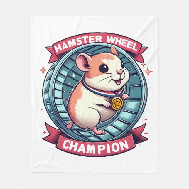 Couverture Polaire Champion de roue de hamster (Devant)