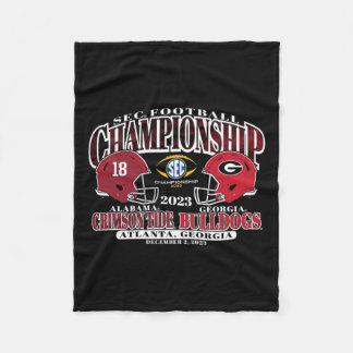 Couverture Polaire Championnat 2023 Alabama V Georgia Football Noir
