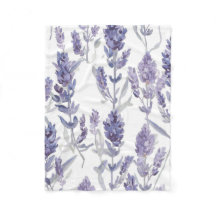 Champs de Lavande | Motif de Fleur Aquarelle Viole