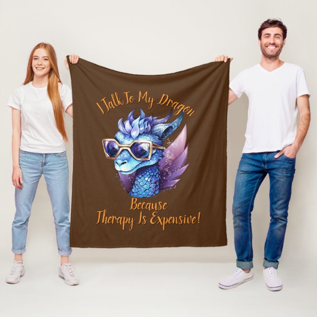 Couverture Polaire Changer le texte, je parle Ma thérapie dragon est  (En situation)