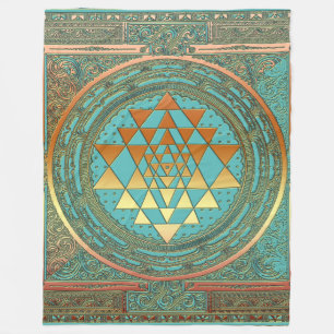 Couverture Polaire Chant religieux couvrant de yoga de symbole de