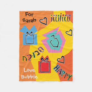 Couverture Polaire Chanukah Happy Fleece Blanket