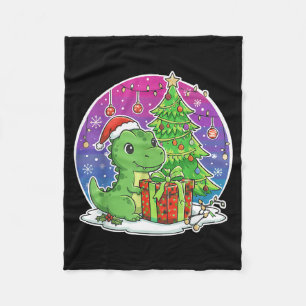 Couverture Polaire Chapeau de Noël de dinosaure pour adultes amateurs