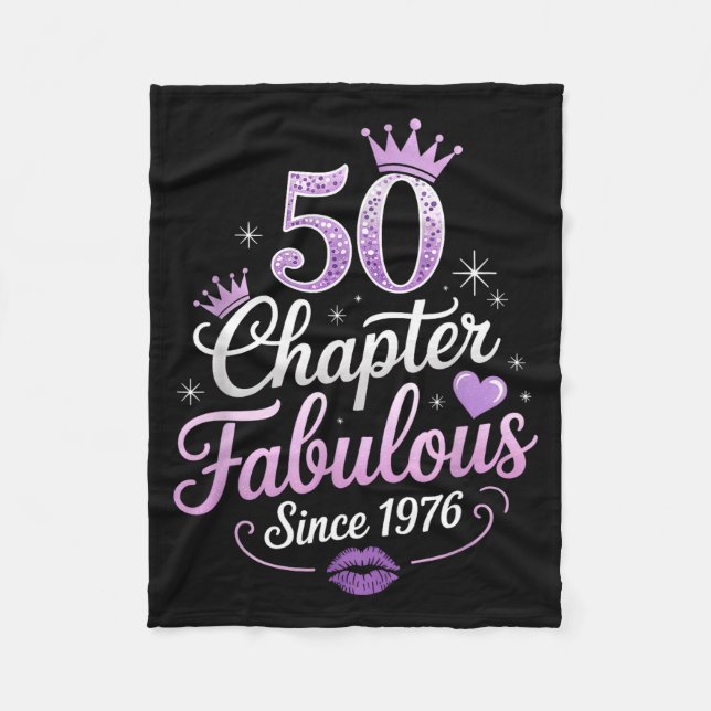 Couverture Polaire Chapter 50 Fabulous Since 1976 50th Birthday Queen (Devant)