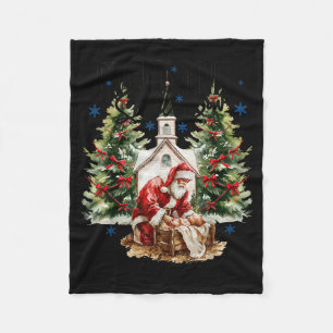 Couverture Polaire Chaque genou se courbera Scène de la Nativité Reli