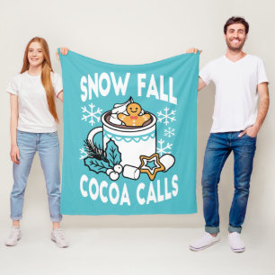 Couverture Polaire Charme d'hiver et cacao chaud - Appels de cacao d'