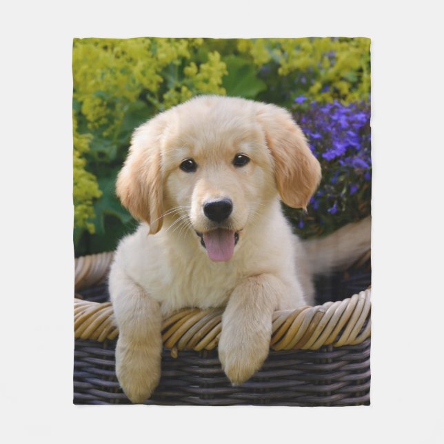 Couverture Polaire Charming Goldie Retriever Chien Chien Chien Chien  (Devant)