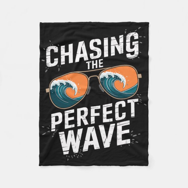 Couverture Polaire Chasing The Perfect Wave Surfing - Beach Adventure (Devant)