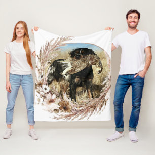 Couverture Polaire Chasse à la bécasse avec Bretagne Spaniel