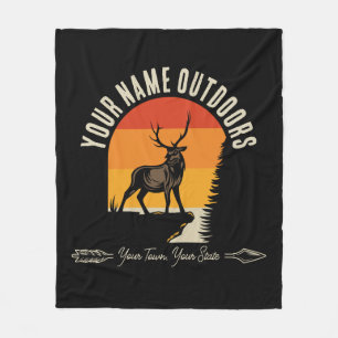Couverture Polaire Chasse AJOUTER LE NOM À L'Extérieur Deer Elk Wilde