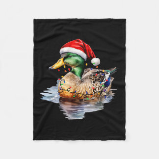 Couverture Polaire Chasse au canard de Noël Père Noël Xmas Pays Lumiè
