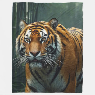 Couverture Polaire Chasse au tigre dans Bamboo Grove