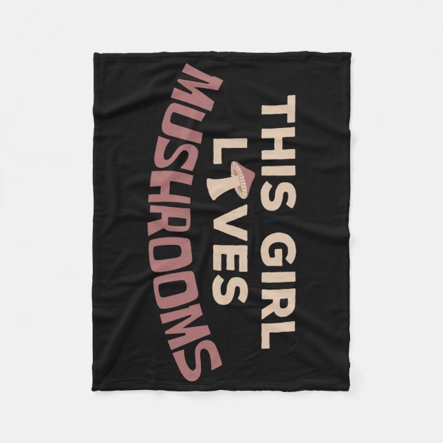 Couverture Polaire Chasseur De Champignons Cette Fille Aime Les Champ (Devant)