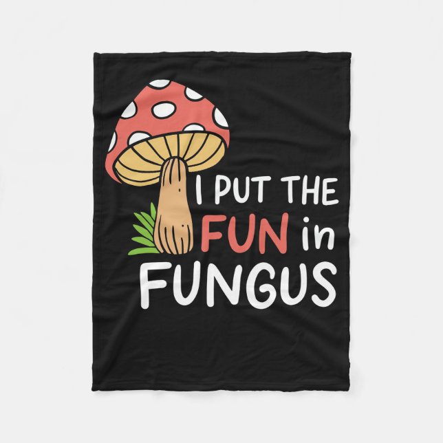 Couverture Polaire Chasseur De Champignons J'Ai Mis Fun Dans Fungus (Devant)
