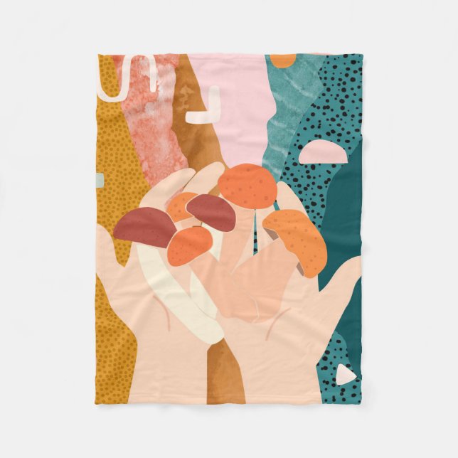 Couverture Polaire Chasseur De Champignons Je Collecte Des Champignon (Devant)