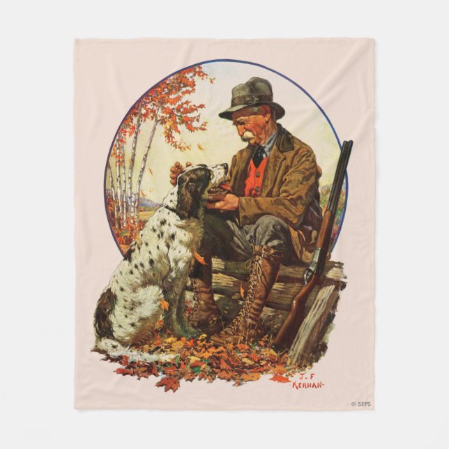 Couverture Polaire Chasseur et espagnol (Devant)
