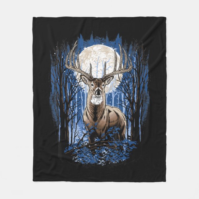 Couverture Polaire Chasseurs Deer Chasse Big Whitetail Buck (Devant)