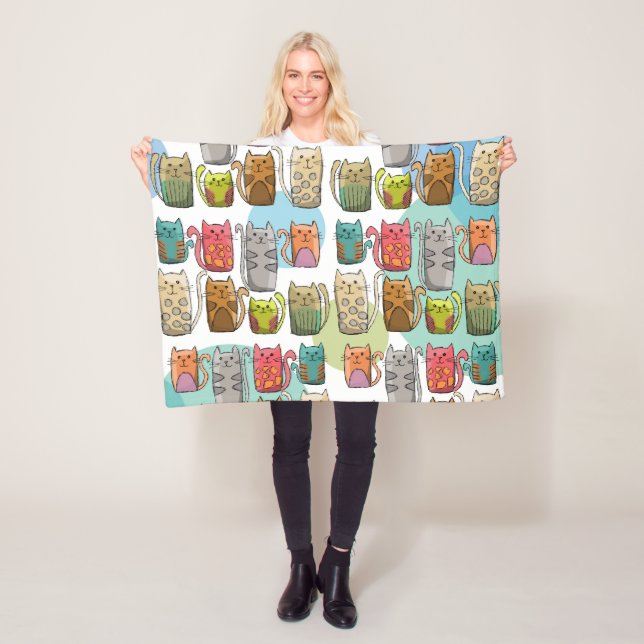 Couverture Polaire Chat! (En situation)