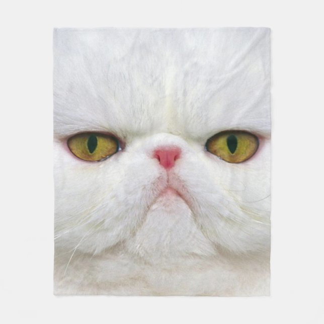 Couverture Polaire Chat blanc (Devant)