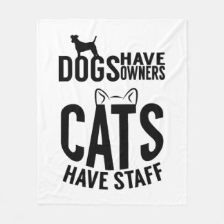 Couverture Polaire chat Chiens ont propriétaires chats ont du personn