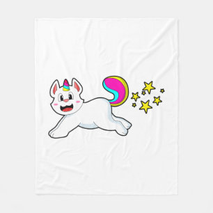 Couverture Polaire Chat comme licorne