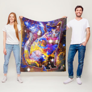 Couverture Polaire Chat cosmique Psi