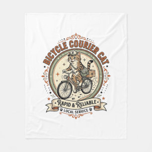 Couverture Polaire Chat coursier à vélo Chat coursier à vélo Vintage