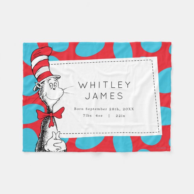 Couverture Polaire Chat dans les statistiques de naissance du bébé Ca (Devant (Horizontal))