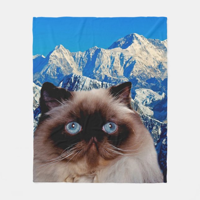 Couverture Polaire Chat de l'Himalaya (Devant)