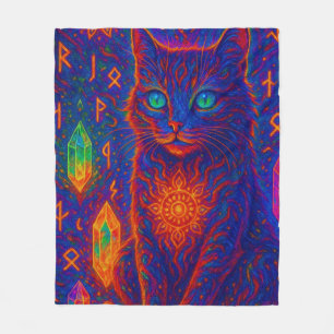 Couverture Polaire Chat de Néon Sacré