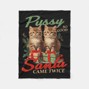 Couverture Polaire Chat de Noël osé drôle blague canular humour