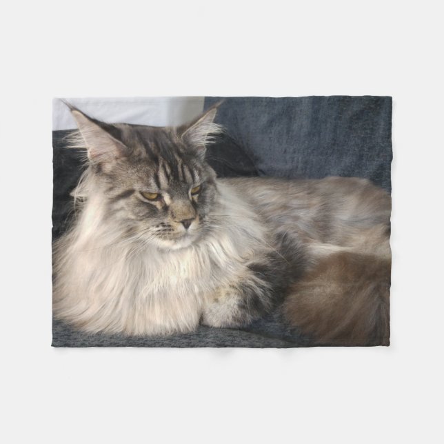 Couverture Polaire Chat de ragondin du Maine (Devant (Horizontal))