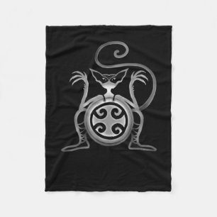 Couverture Polaire Chat effrayant