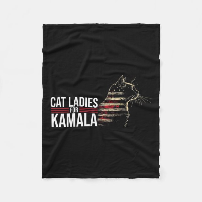 Couverture Polaire Chat Ladies Pour Kamala (Devant)