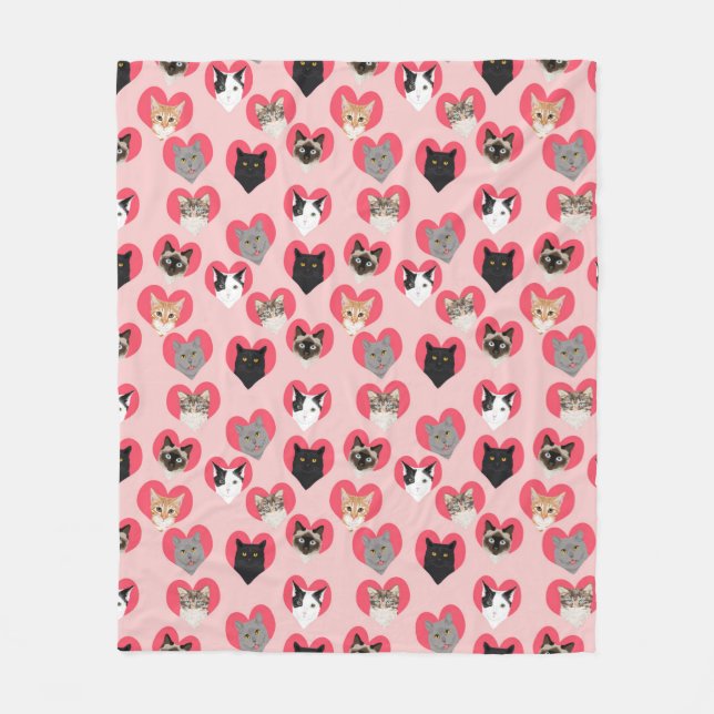 Couverture Polaire Chat Love Girls (Devant)