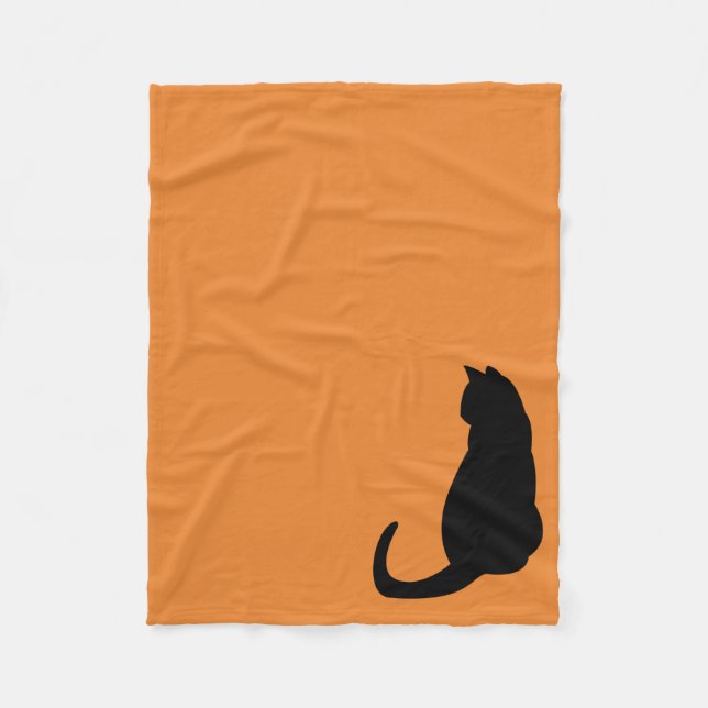 Couverture Polaire Chat noir (Devant)