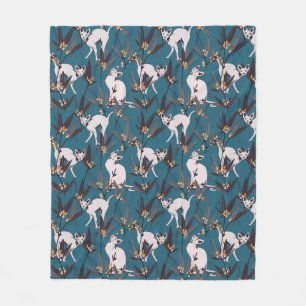 Couverture Polaire chat sphynx drôle motif enfants