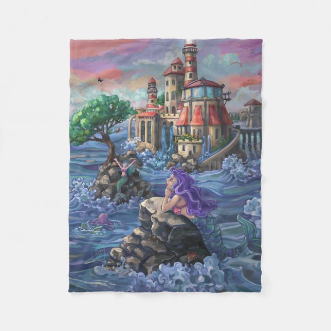 Couverture Polaire Château de Mermaid (Devant)