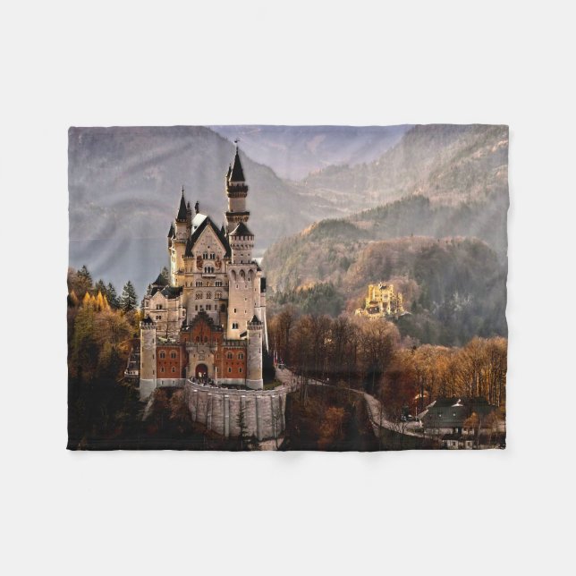 Couverture Polaire Château de Neuschwanstein Allemagne (Devant (Horizontal))