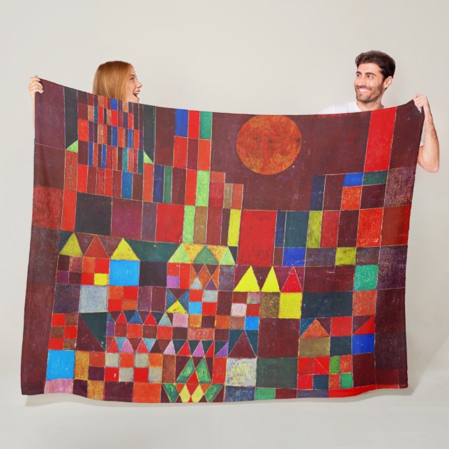 Couverture Polaire Château et Soleil, Paul Klee (En situation)