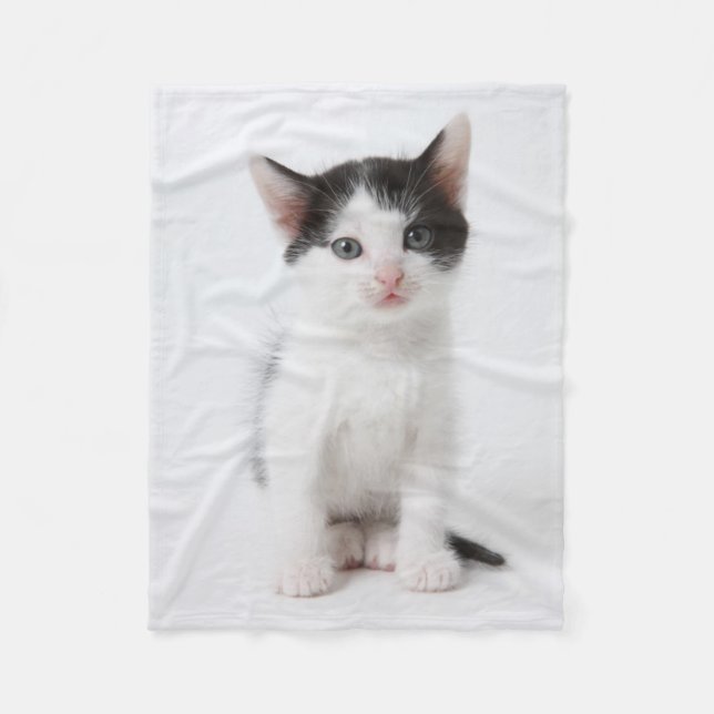Couverture Polaire Chaton repéré par noir (Devant)